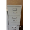 2-Drawer Beige Locking Vertical Filing Cabinet Pedestal